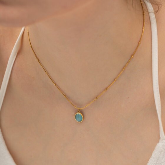 Cat-Eye Stone Necklace No. 025