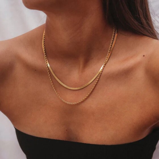 Snake Geometric Necklace No. 026