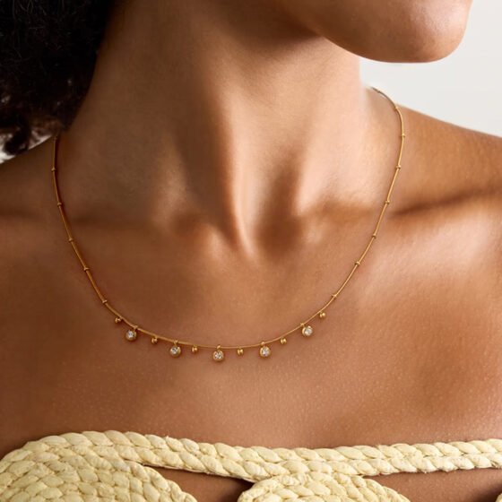 Crystal Round Pendant Necklace No. 033