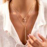 Crystal Tassel Pendant Necklace No. 037