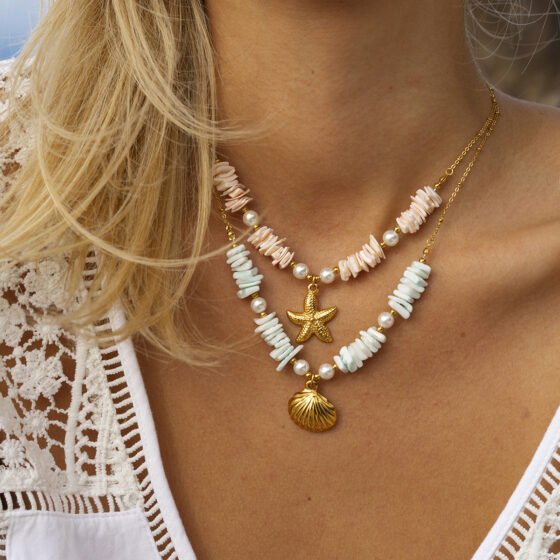 Pearl Shell Pendant Necklace No. 046