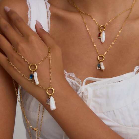 Pearl Crystal Necklace No. 060