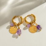 Natural Stone Earrings No. 048