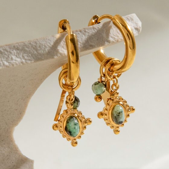 Natural Stone Earrings No. 054
