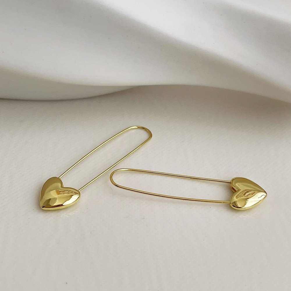 Heart Drop Earrings - view 2