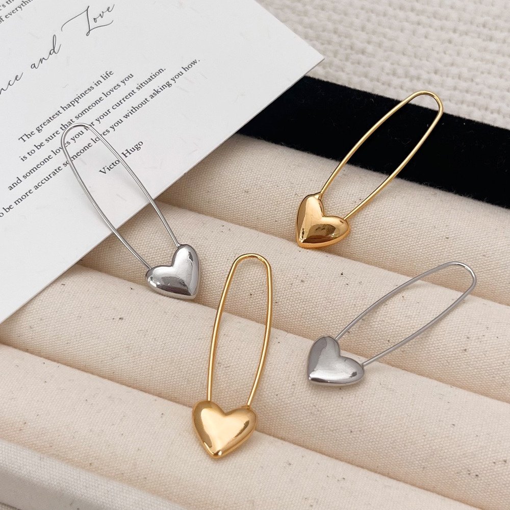 Heart Drop Earrings - view 3