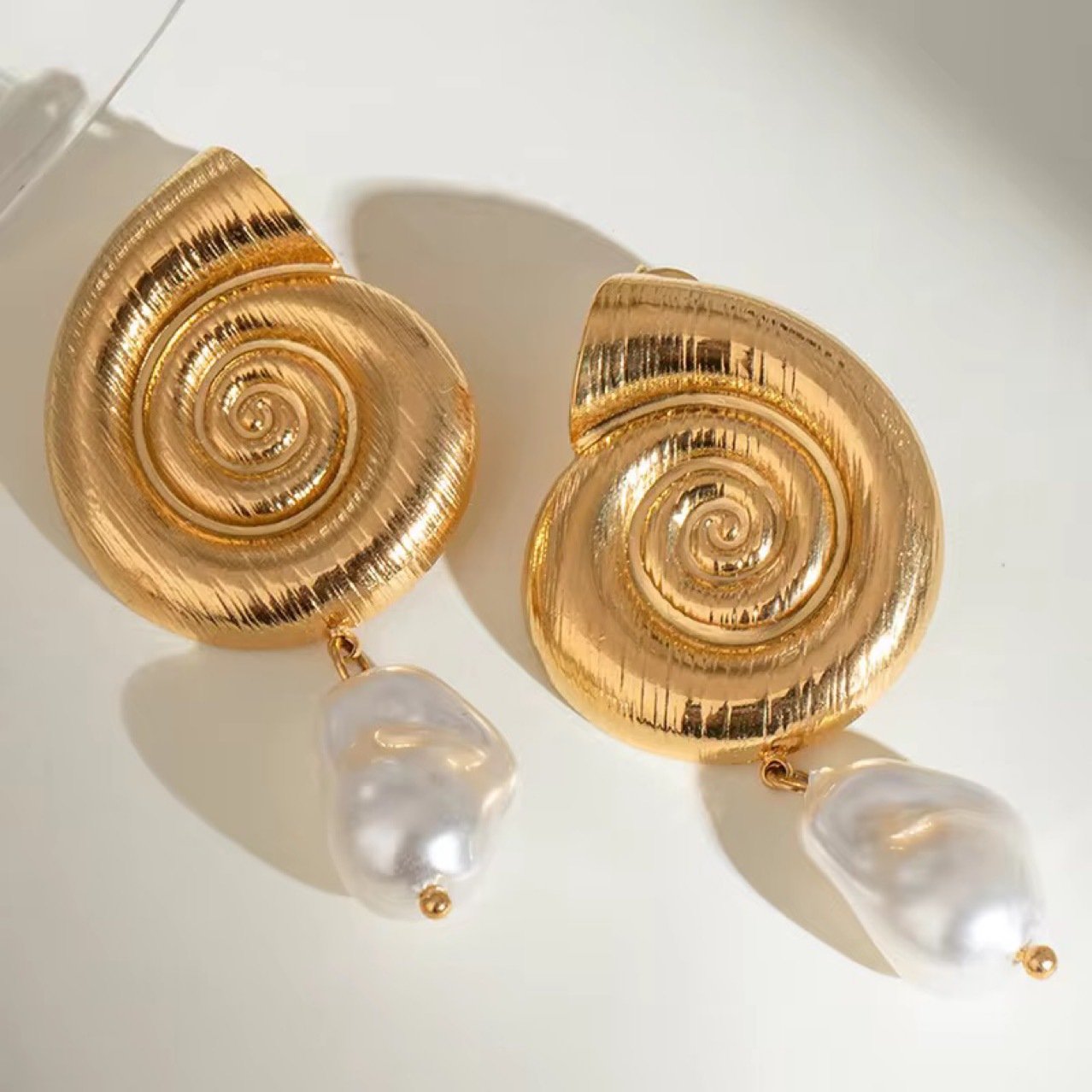 Shell Crystal Earrings - view 2