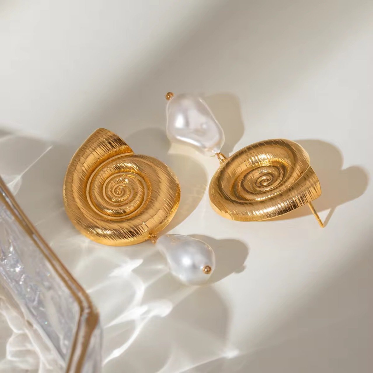 Shell Crystal Earrings - view 3