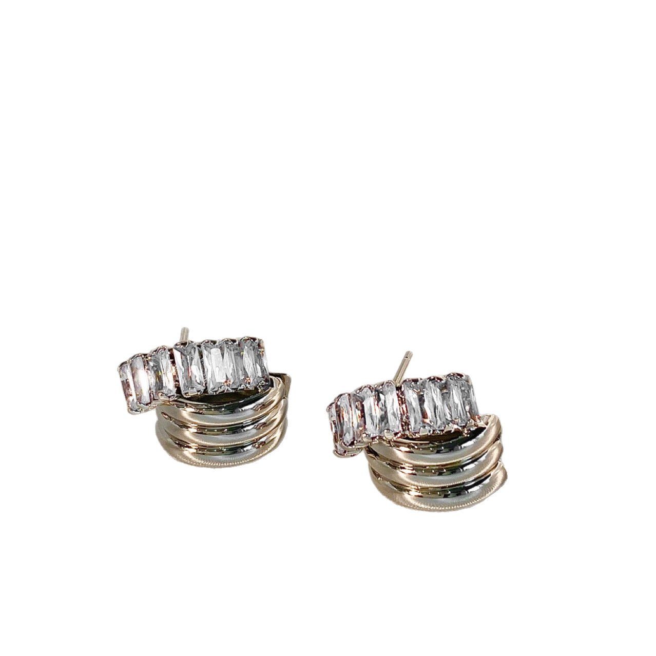 Crystal Sculptural Stud Earrings - view 5