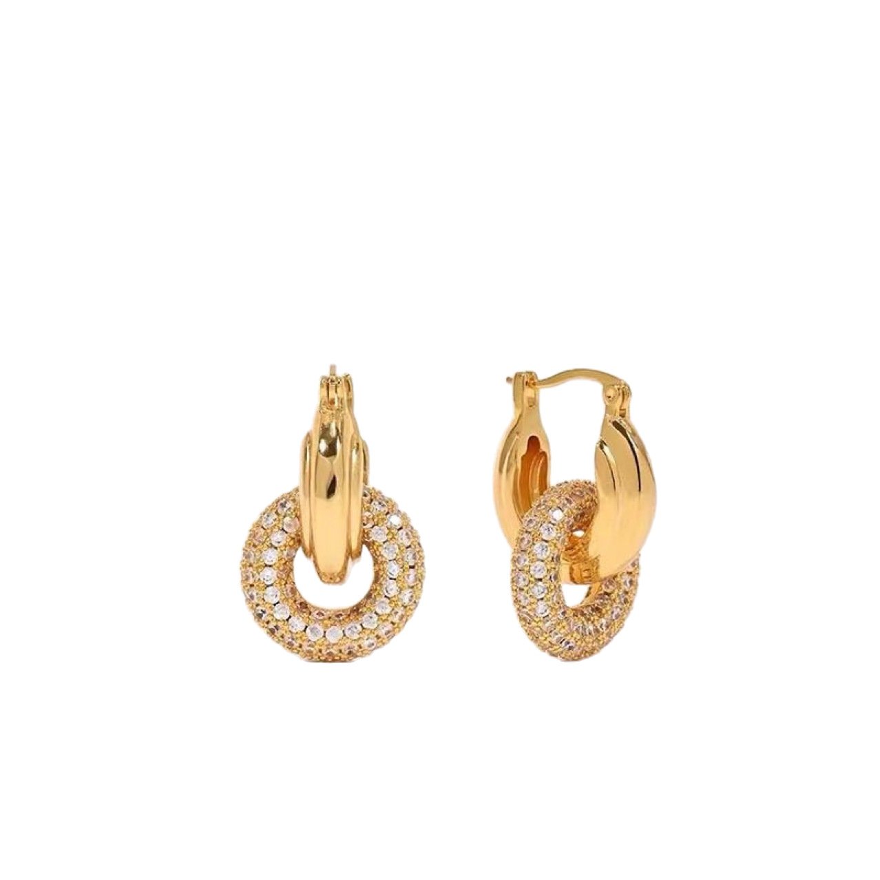 Crystal Sculptural Stud Earrings No. 178 - view 6