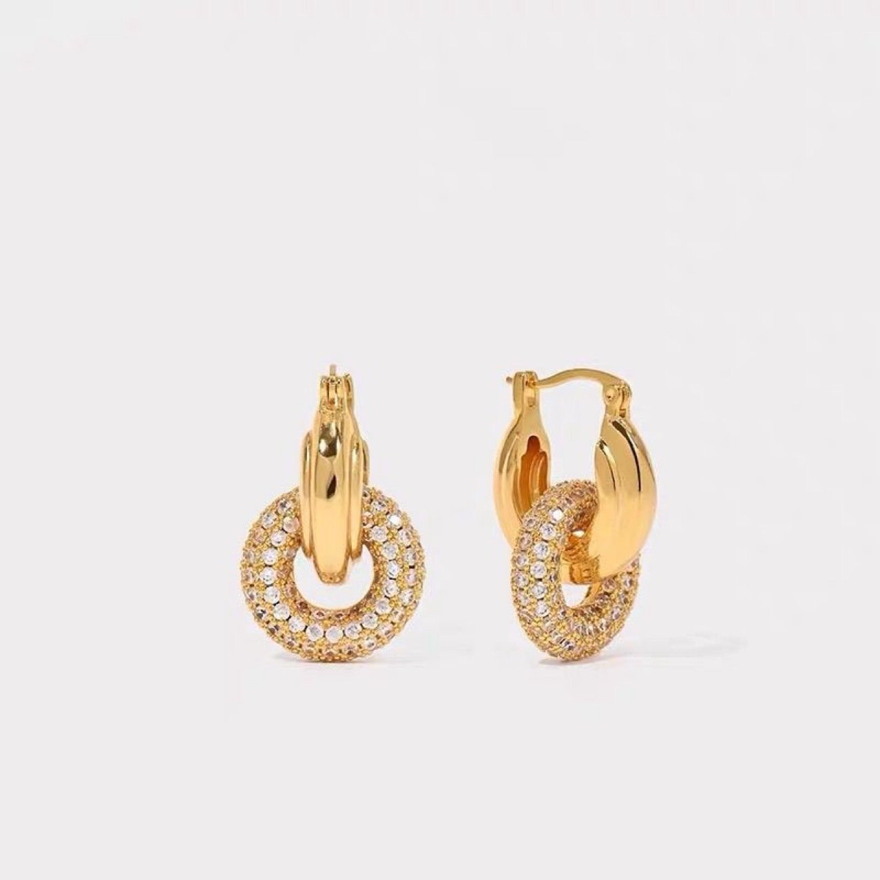 Crystal Sculptural Stud Earrings No. 178 - view 7