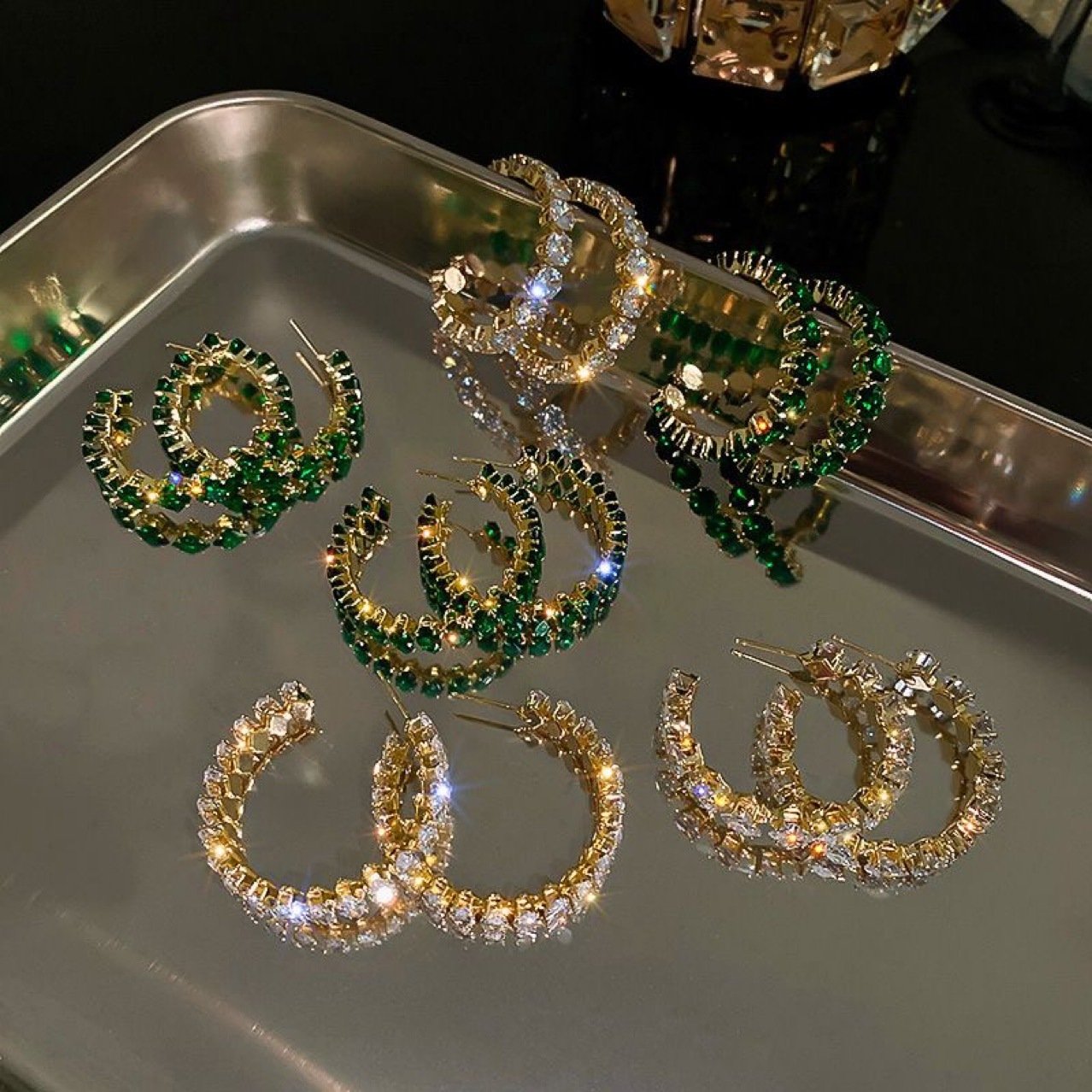 Crystal Hoop Earrings No. 204 - view 2
