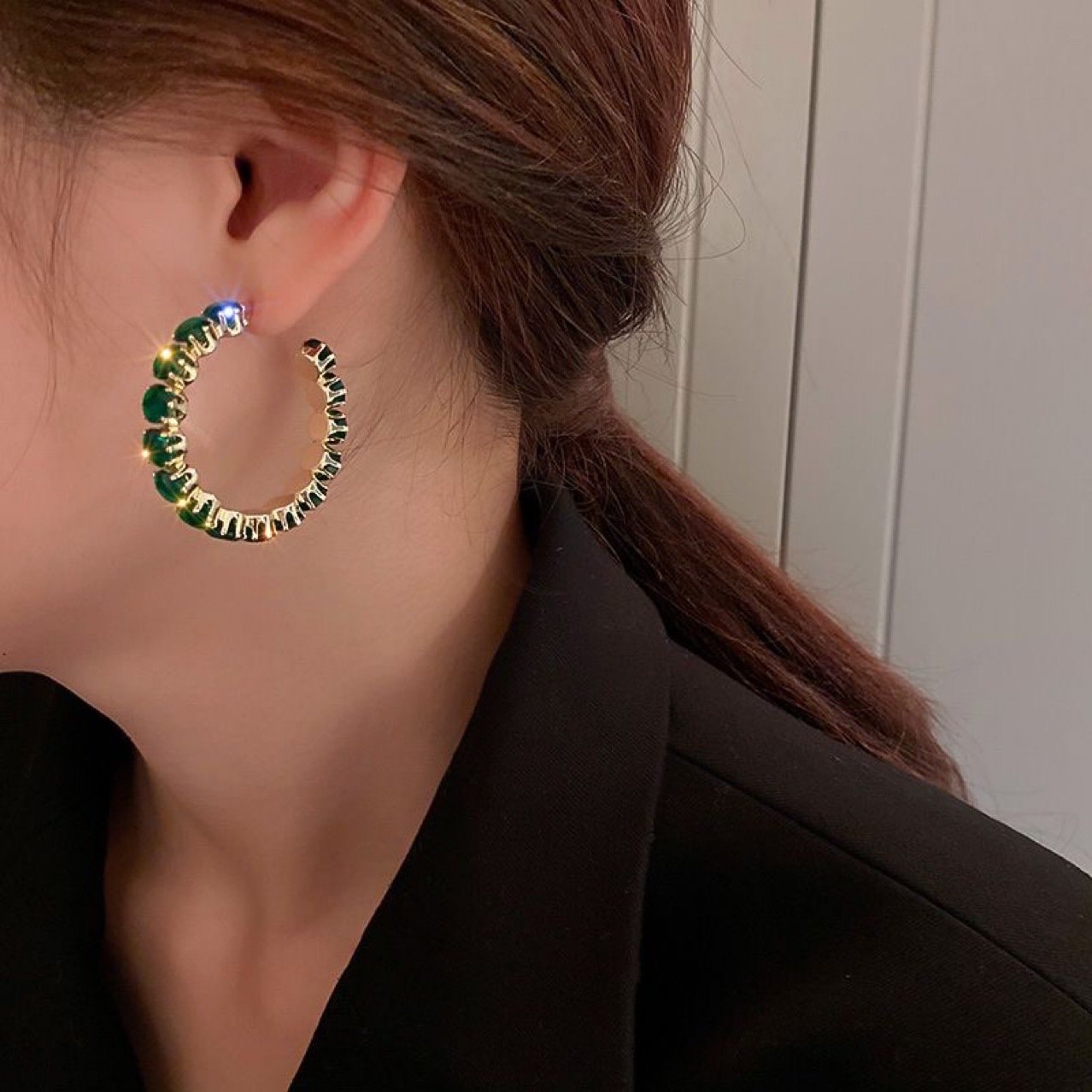 Crystal Hoop Earrings No. 204 - view 3
