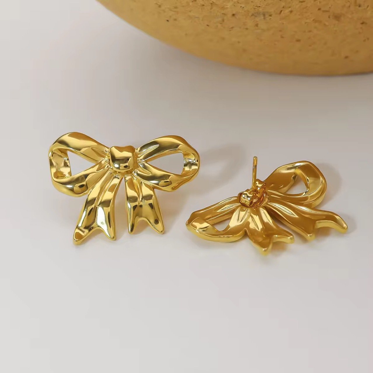 Bow Butterfly Stud Earrings No. 263 - view 2