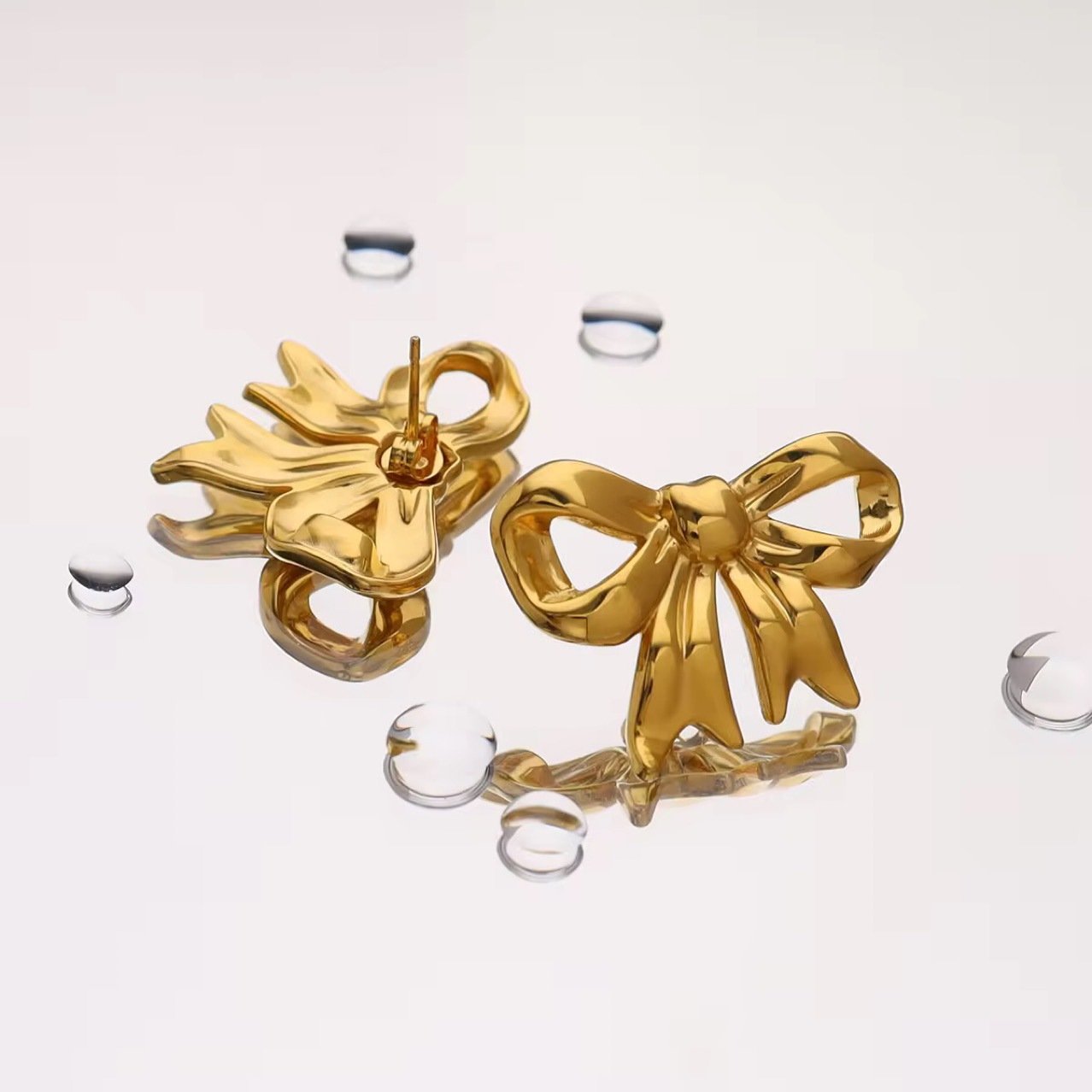 Bow Butterfly Stud Earrings No. 263 - view 3