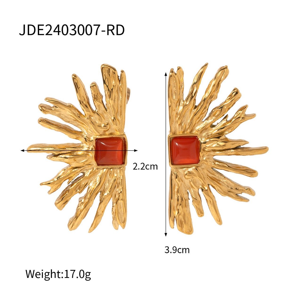 Sun Cat Eye Stud Earrings - view 6