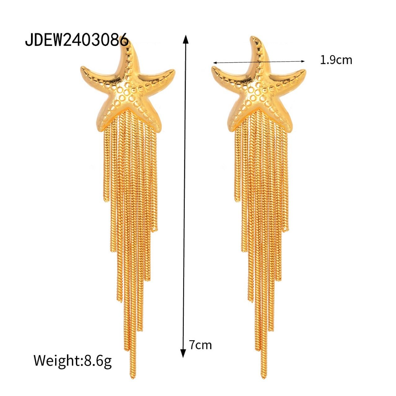 Starfish Drop Earrings - view 5
