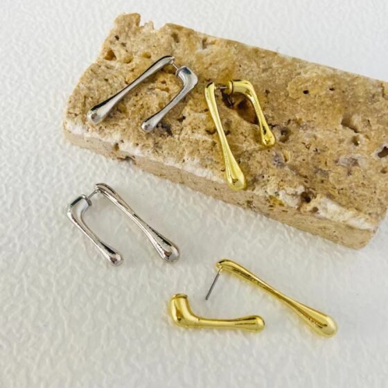 Dewdrop Wave Drop Earrings - view 1