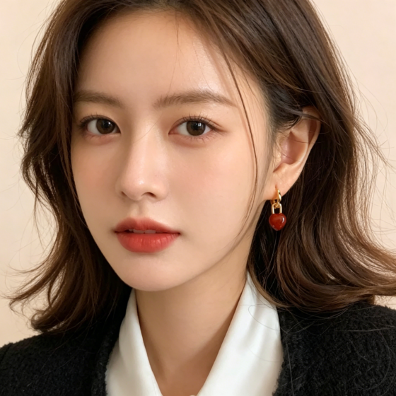 Heart Vintage Hoop Earrings No. 342 - view 1