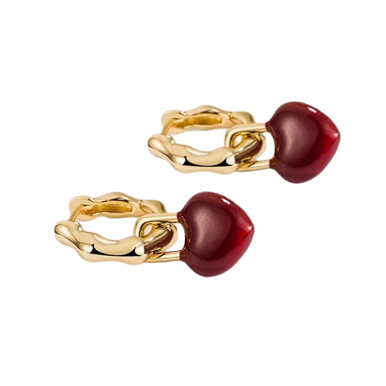 Heart Vintage Hoop Earrings No. 342 - view 5