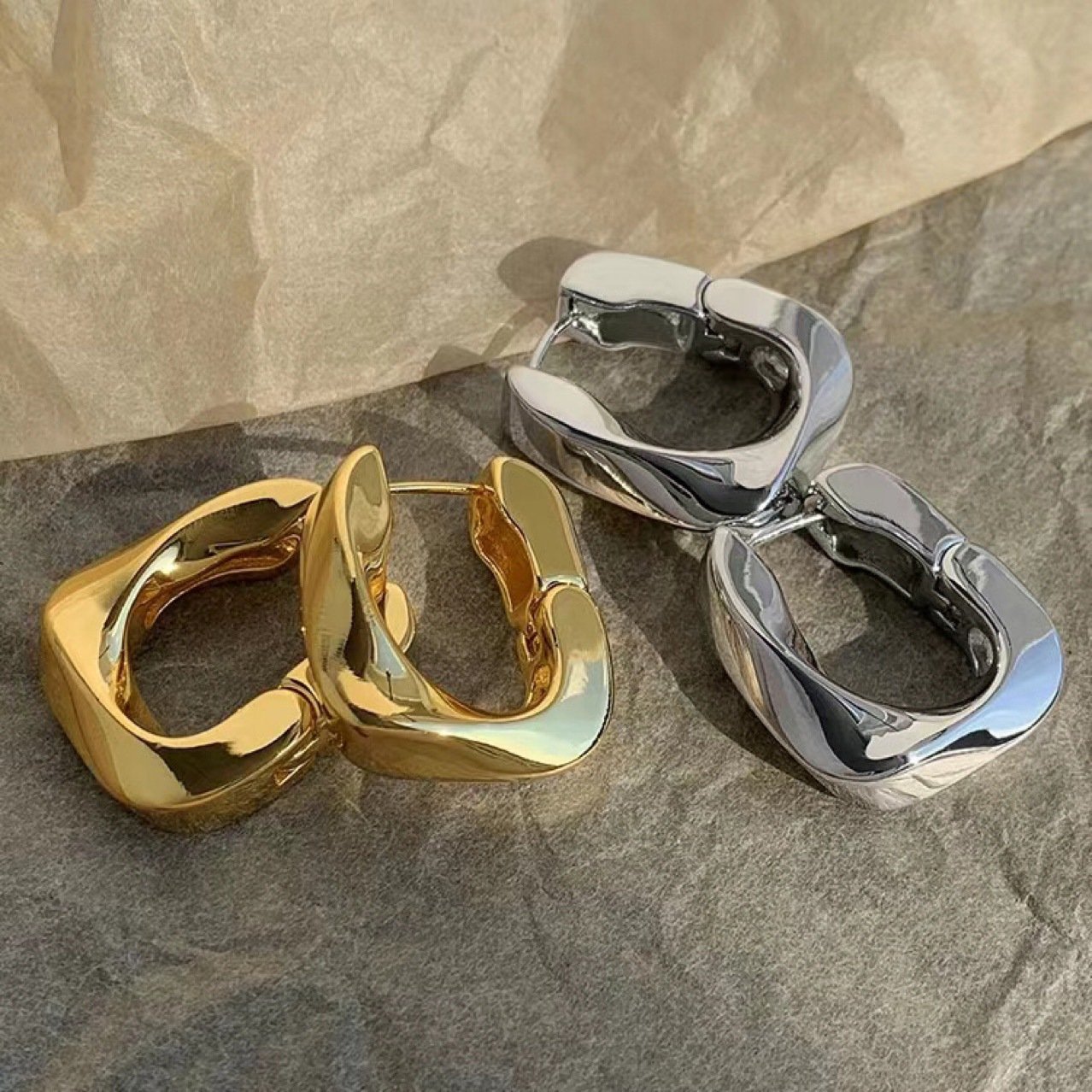 Heart Hoop Earrings No. 343 - view 2