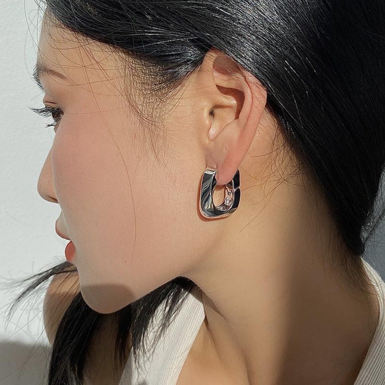 Heart Hoop Earrings No. 343 - view 3