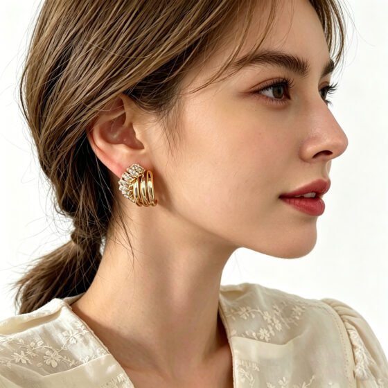 Crystal Stud Earrings No. 344 - view 1