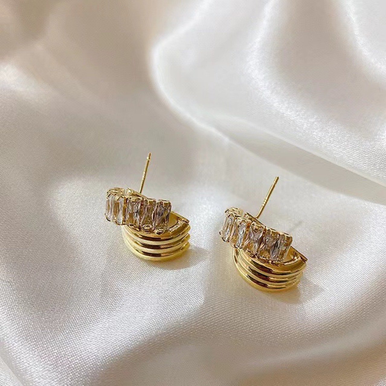 Crystal Stud Earrings No. 344 - view 3
