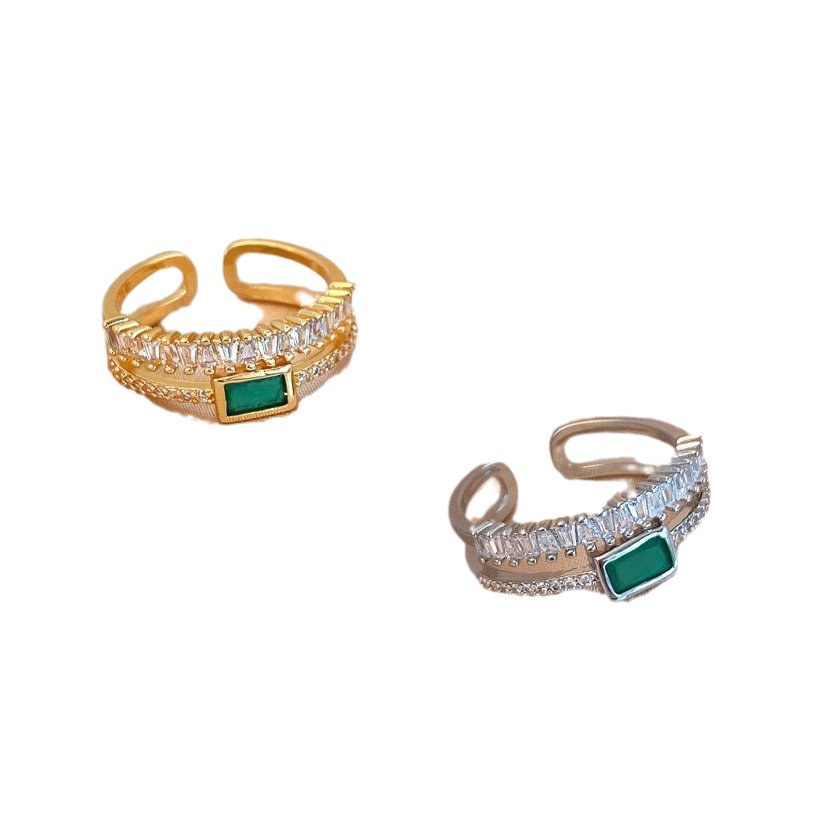 Crystal Emerald Adjustable Ring - view 5