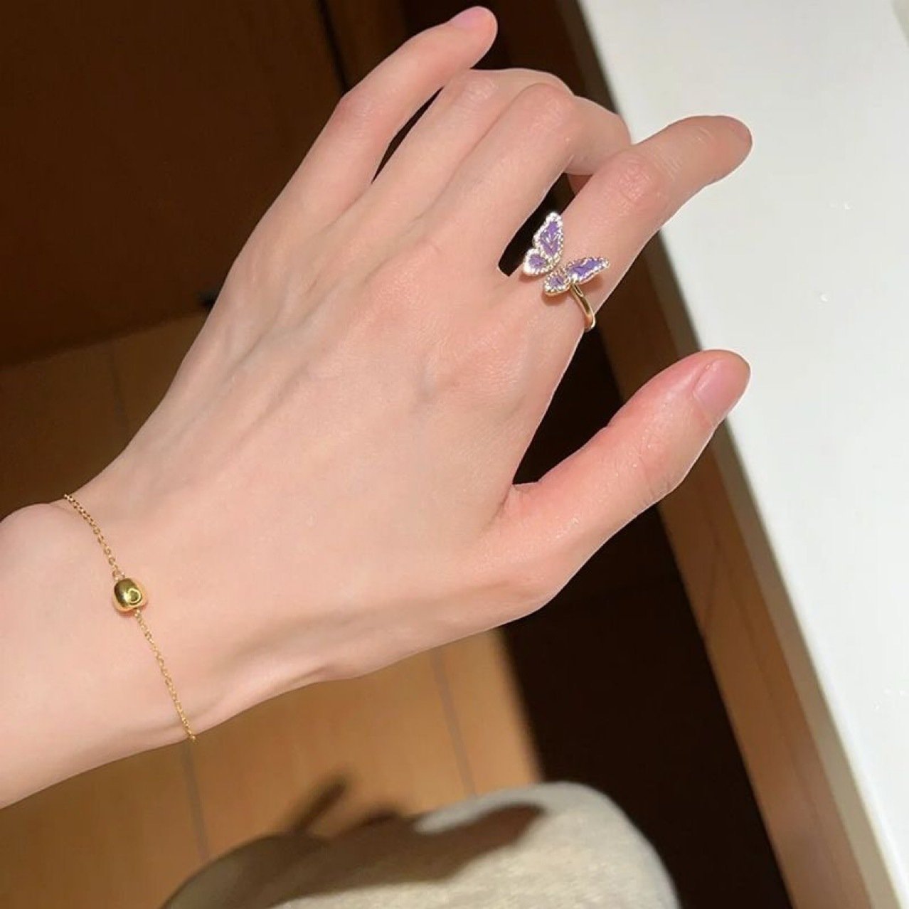 Butterfly Adjustable Ring - view 3