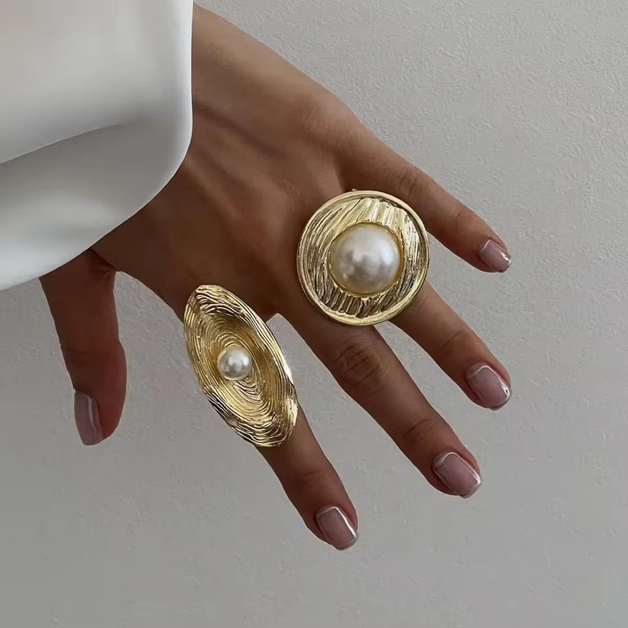 Pearl Sculptural Ring - view 2