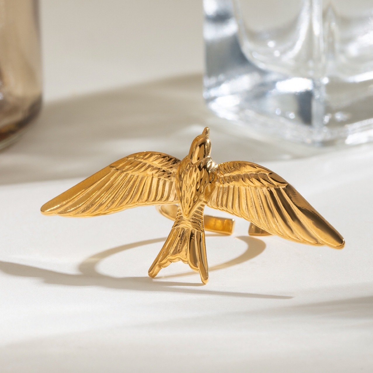 Bird Sculptural Adjustable Ring - view 1