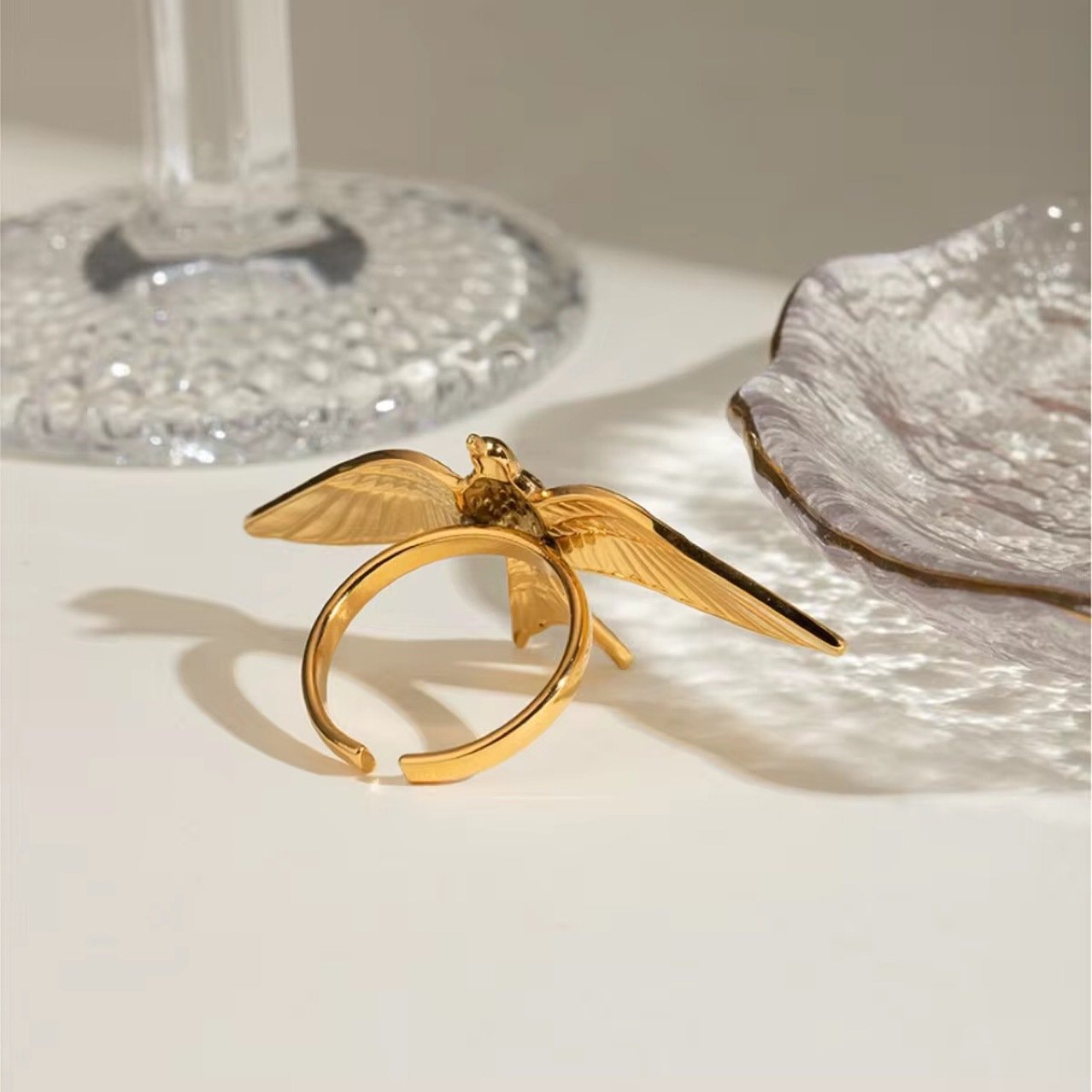 Bird Sculptural Adjustable Ring - view 3