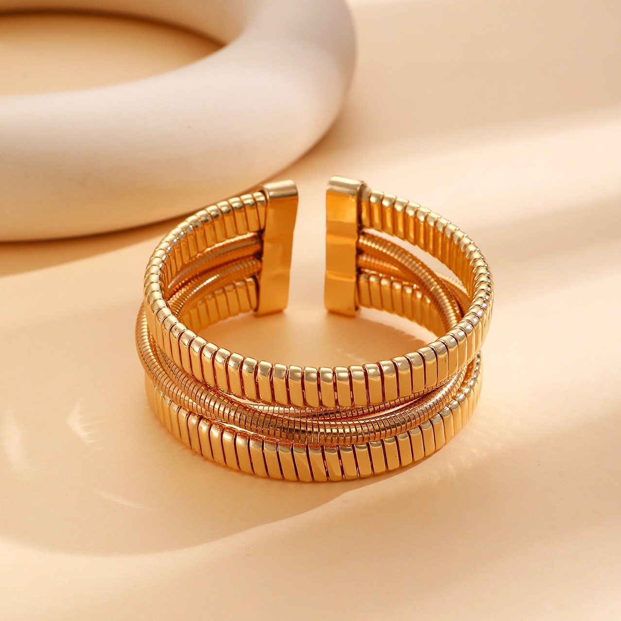 Serpent Sculptural Bangle - view 7