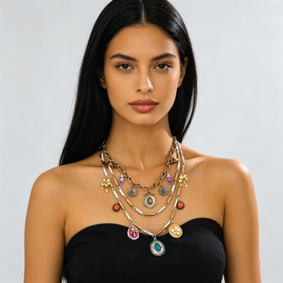 Baroque Layered Necklace - view 1