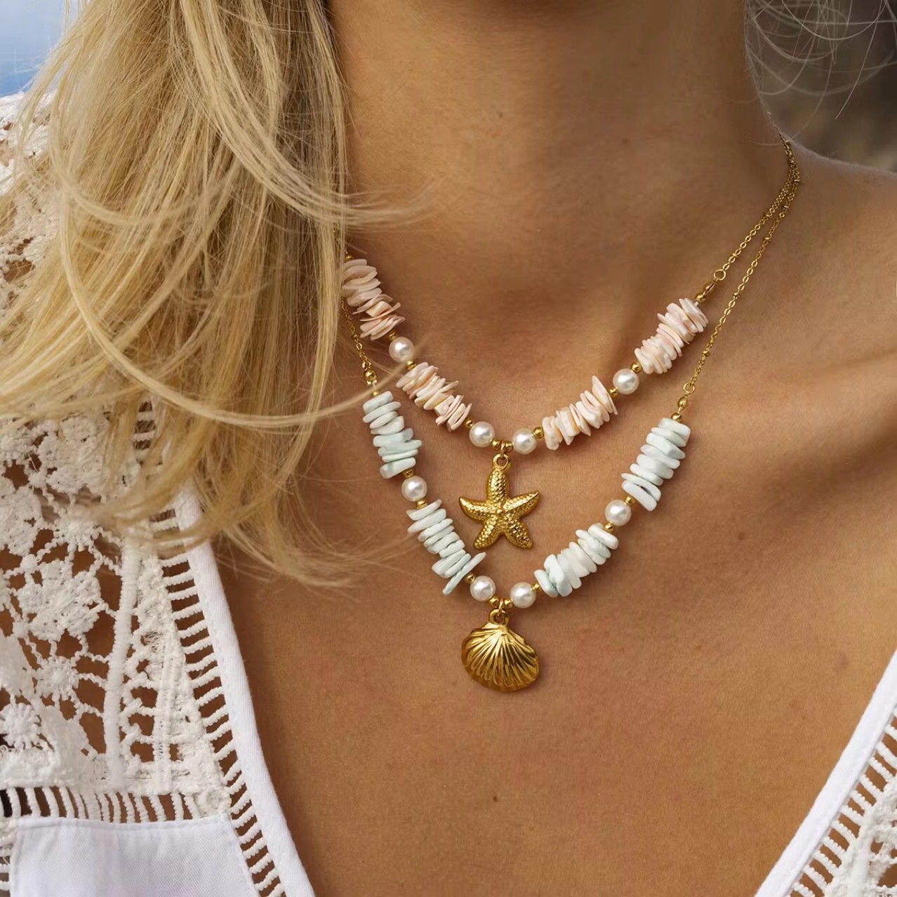 Pearl Shell Necklace - view 4