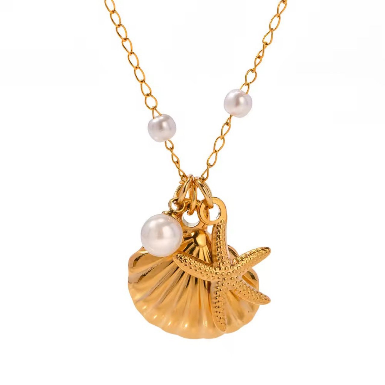 Starfish Shell Necklace No. 295 - view 2