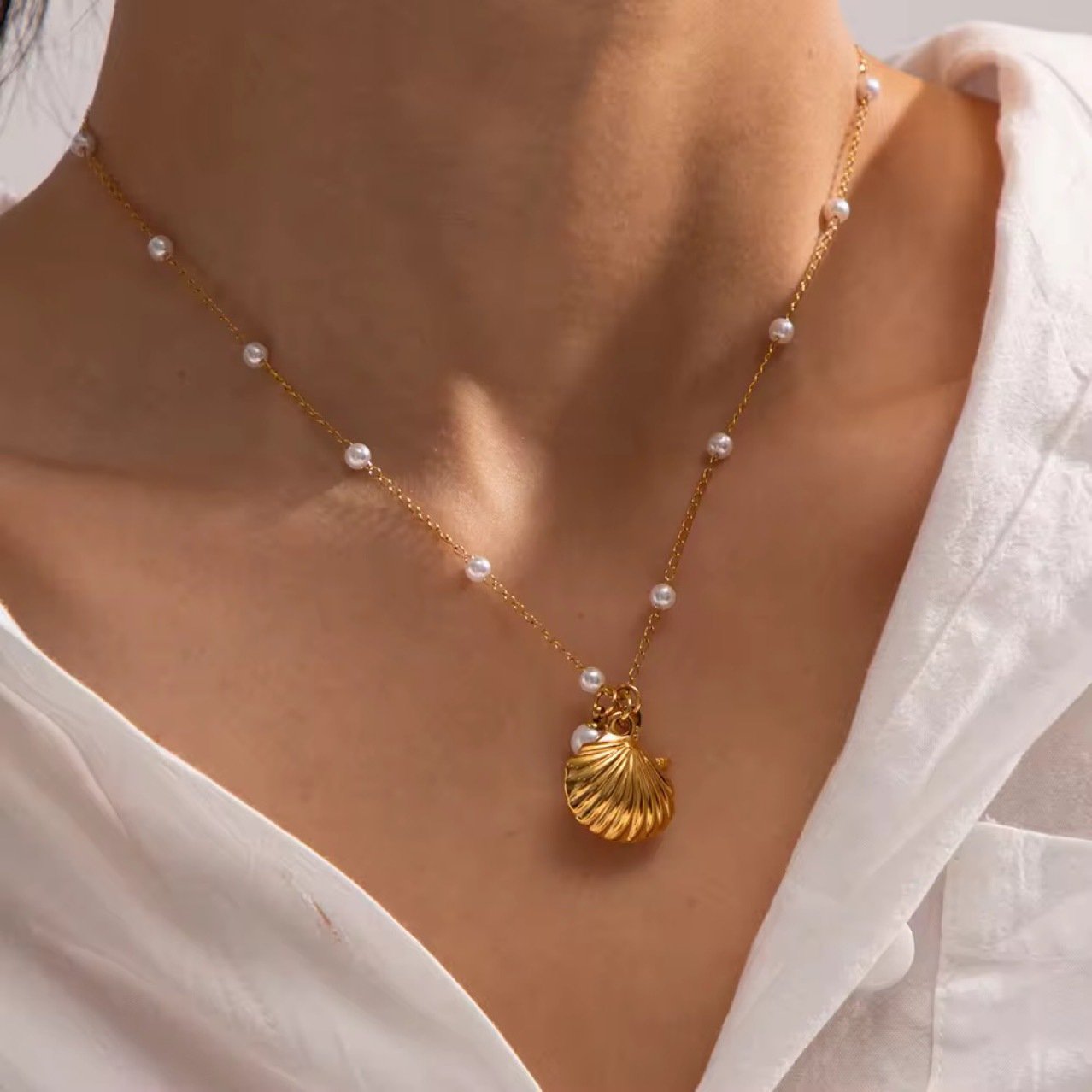 Starfish Shell Necklace No. 295 - view 3