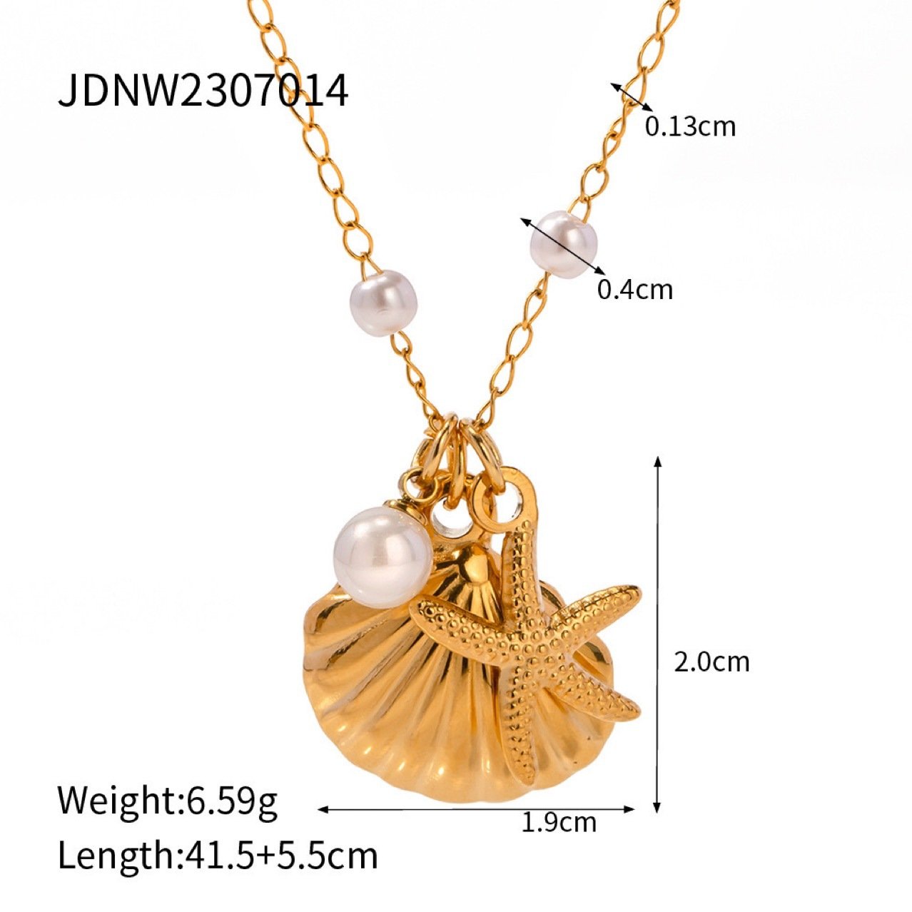 Starfish Shell Necklace No. 295 - view 7
