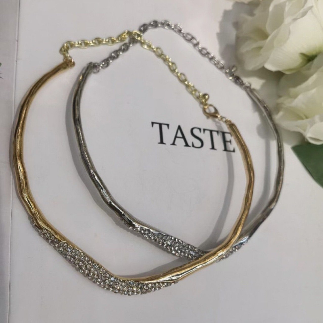 Crystal Sculptural Choker - view 1