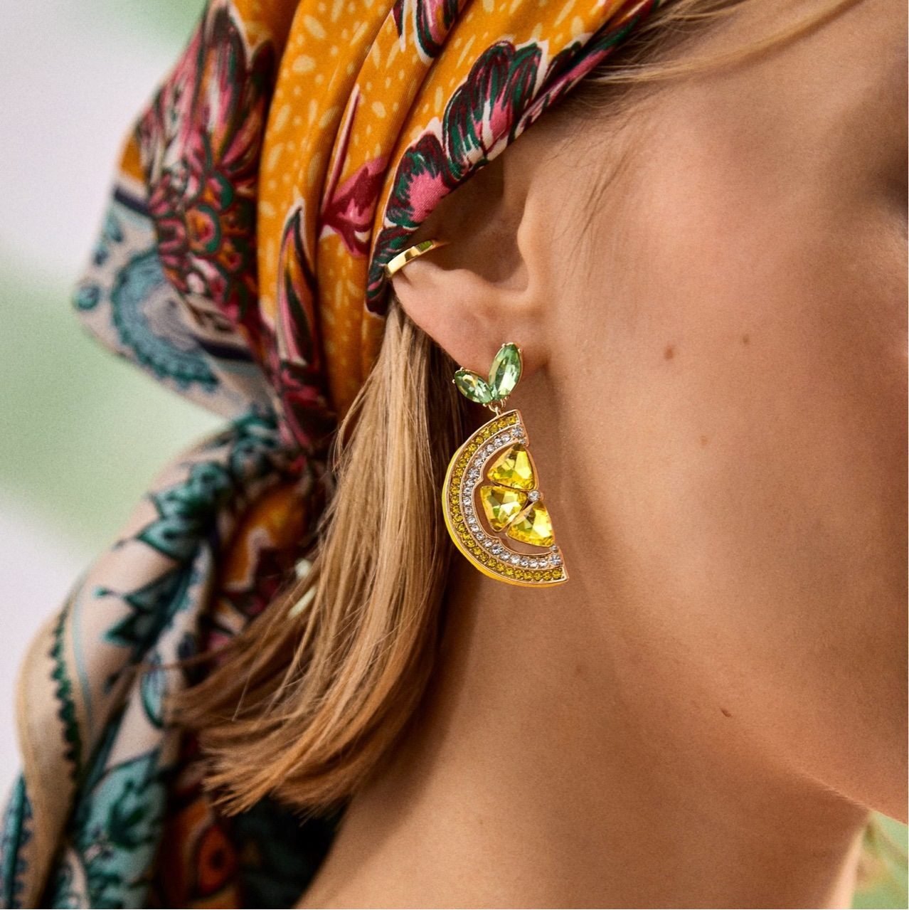 Fruit Crystal Drop Earrings - view 2
