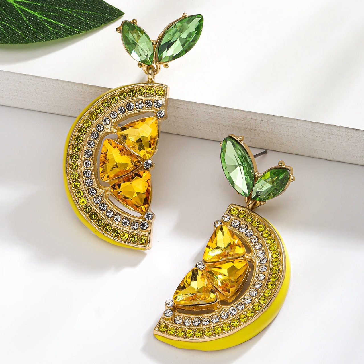 Fruit Crystal Drop Earrings - view 5