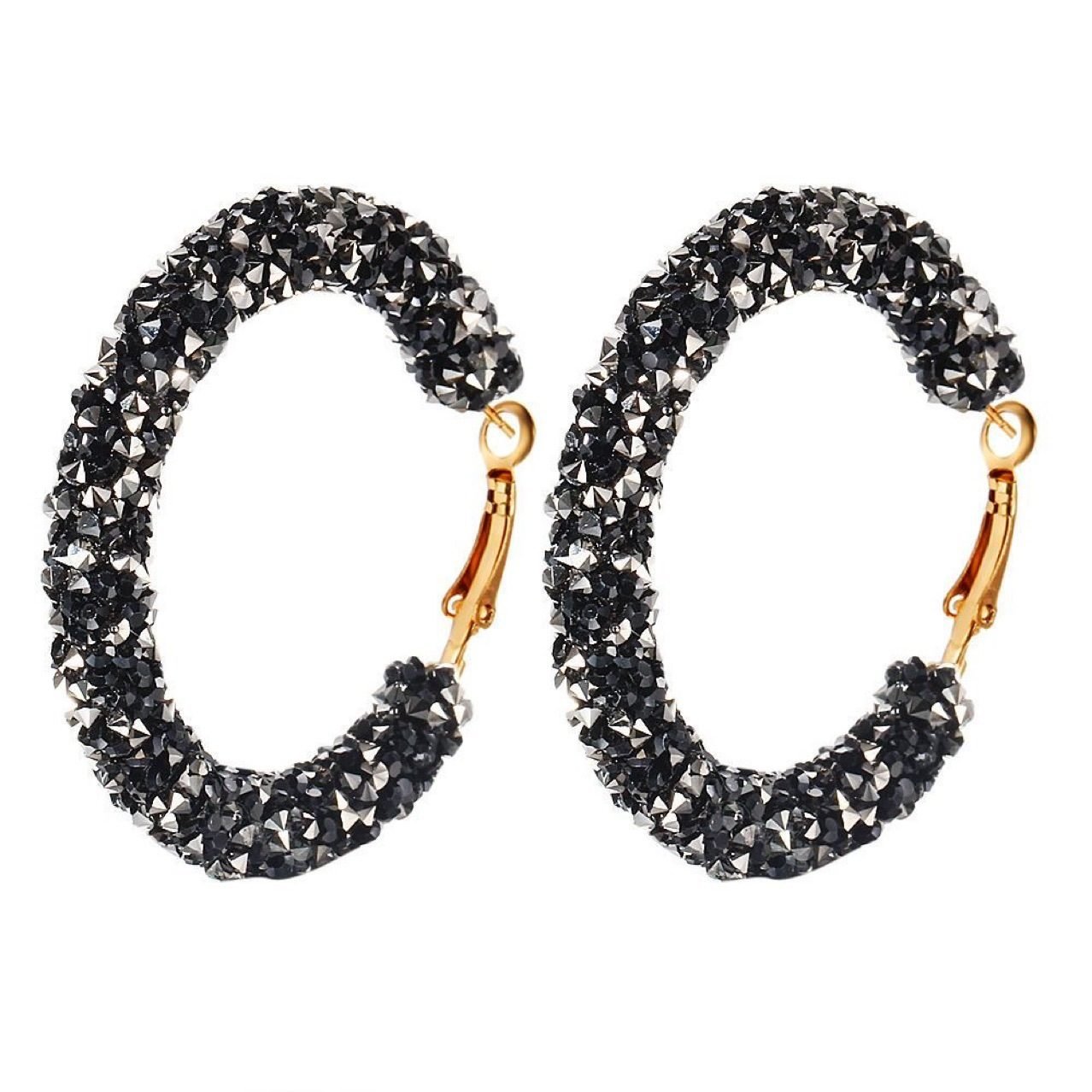 Crystal Hoop Earrings - view 4