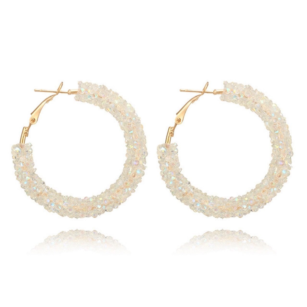 Crystal Hoop Earrings - view 6