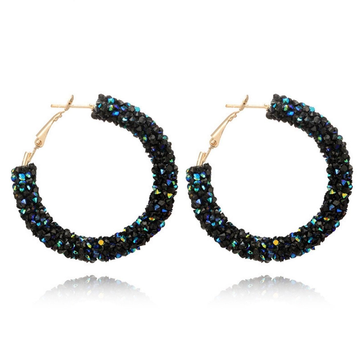 Crystal Hoop Earrings - view 7