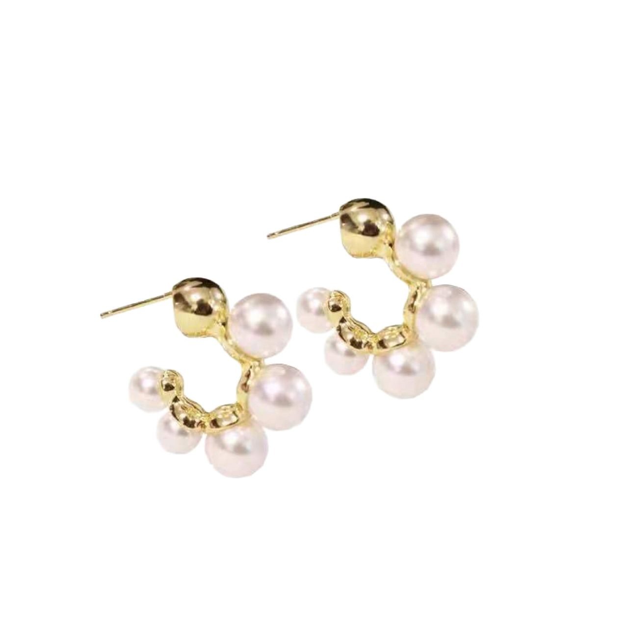 Pearl Heart Drop Earrings - view 7