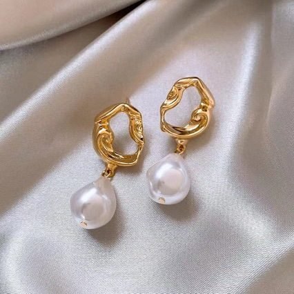 Pearl Drop Earrings - view 6
