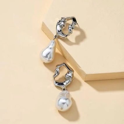 Pearl Drop Earrings - view 7