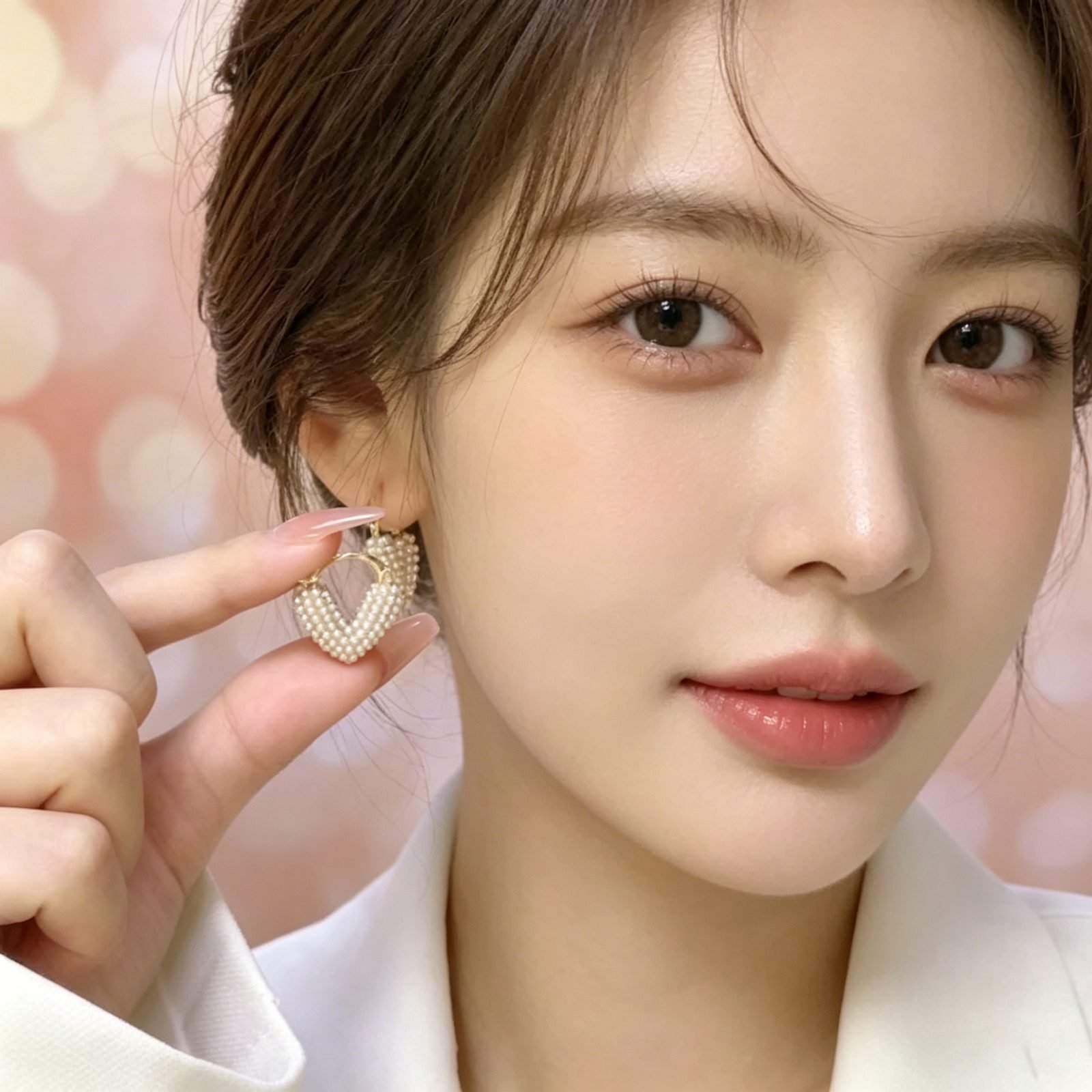 Heart Hoop Earrings No. 020 - view 2