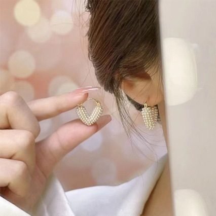 Heart Hoop Earrings No. 020 - view 6